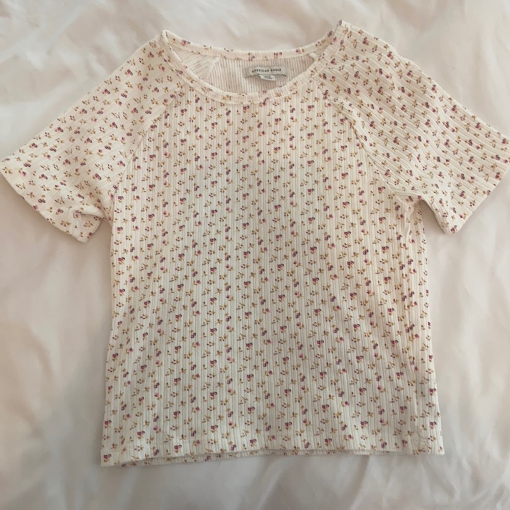 Flower cropped tshirt